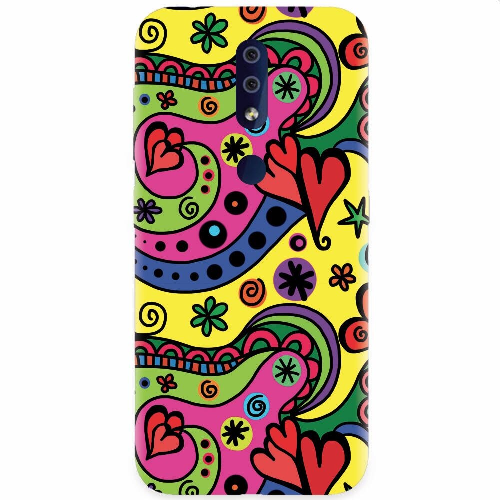 Husa silicon pentru Nokia 4.2, Heart Color