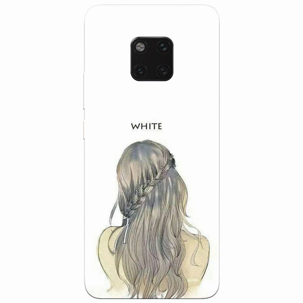 Husa silicon pentru Huawei Mate 20 Pro, White