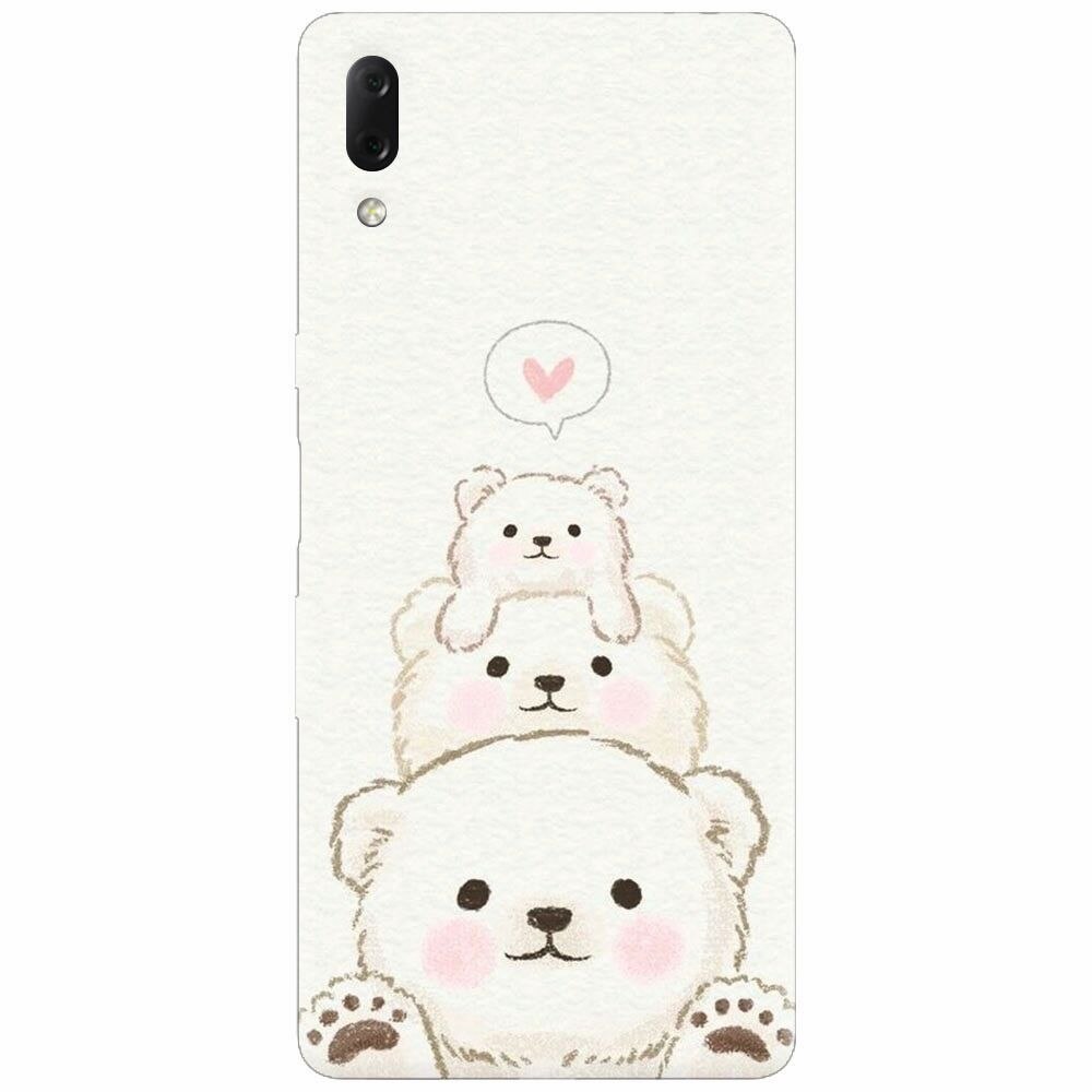 Husa silicon pentru Sony Xperia L3, Bear Family