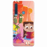 Husa silicon pentru Samsung Galaxy A9 2018, Children Kids Robots Illustration Colorful K