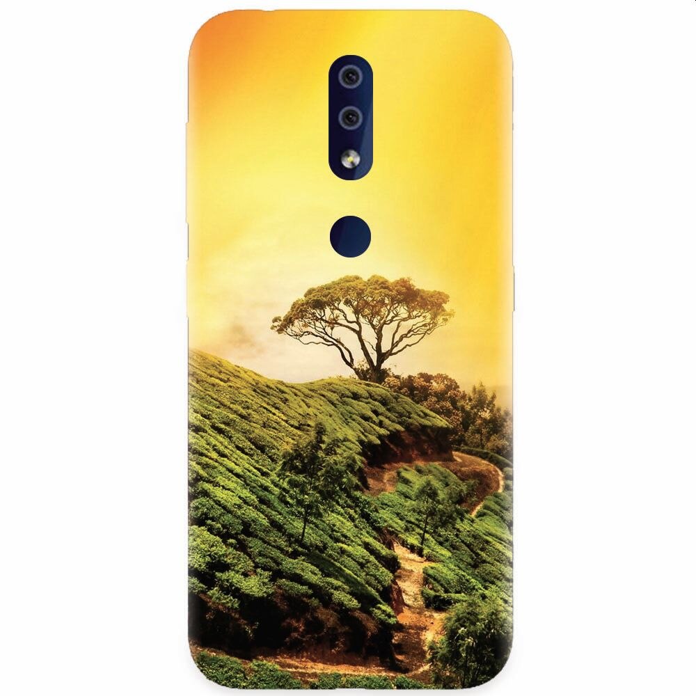 Husa silicon pentru Nokia 4.2, Hill Top Tree Golden Light