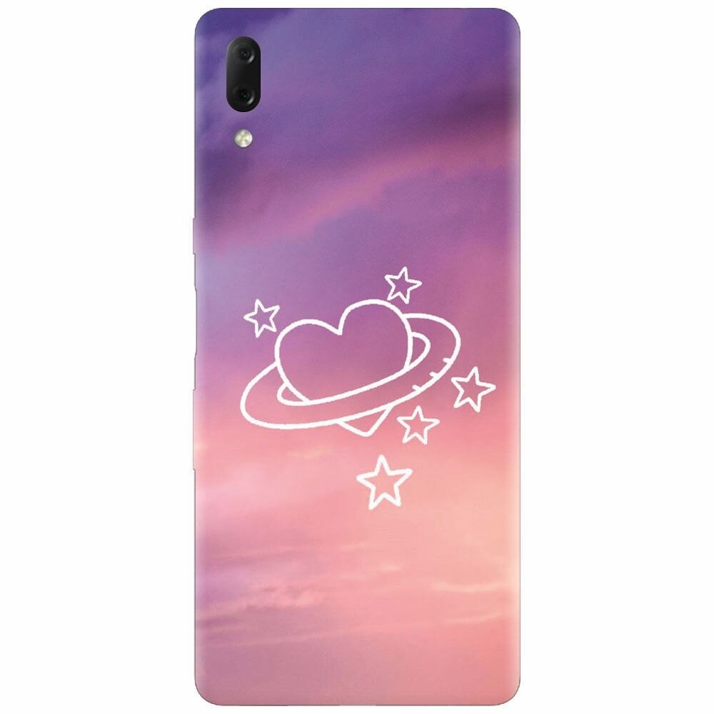 Husa silicon pentru Sony Xperia L3, Galaxy Heart