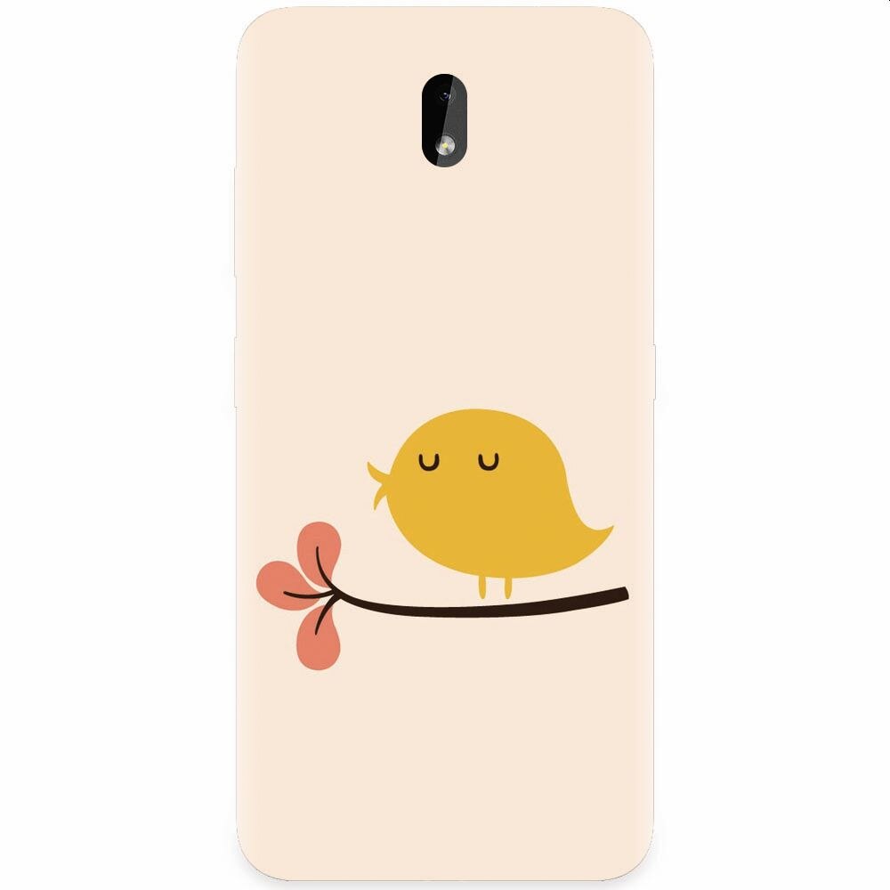 Husa silicon pentru Nokia 3.2, Flat Minimal Cute Bird Illustration