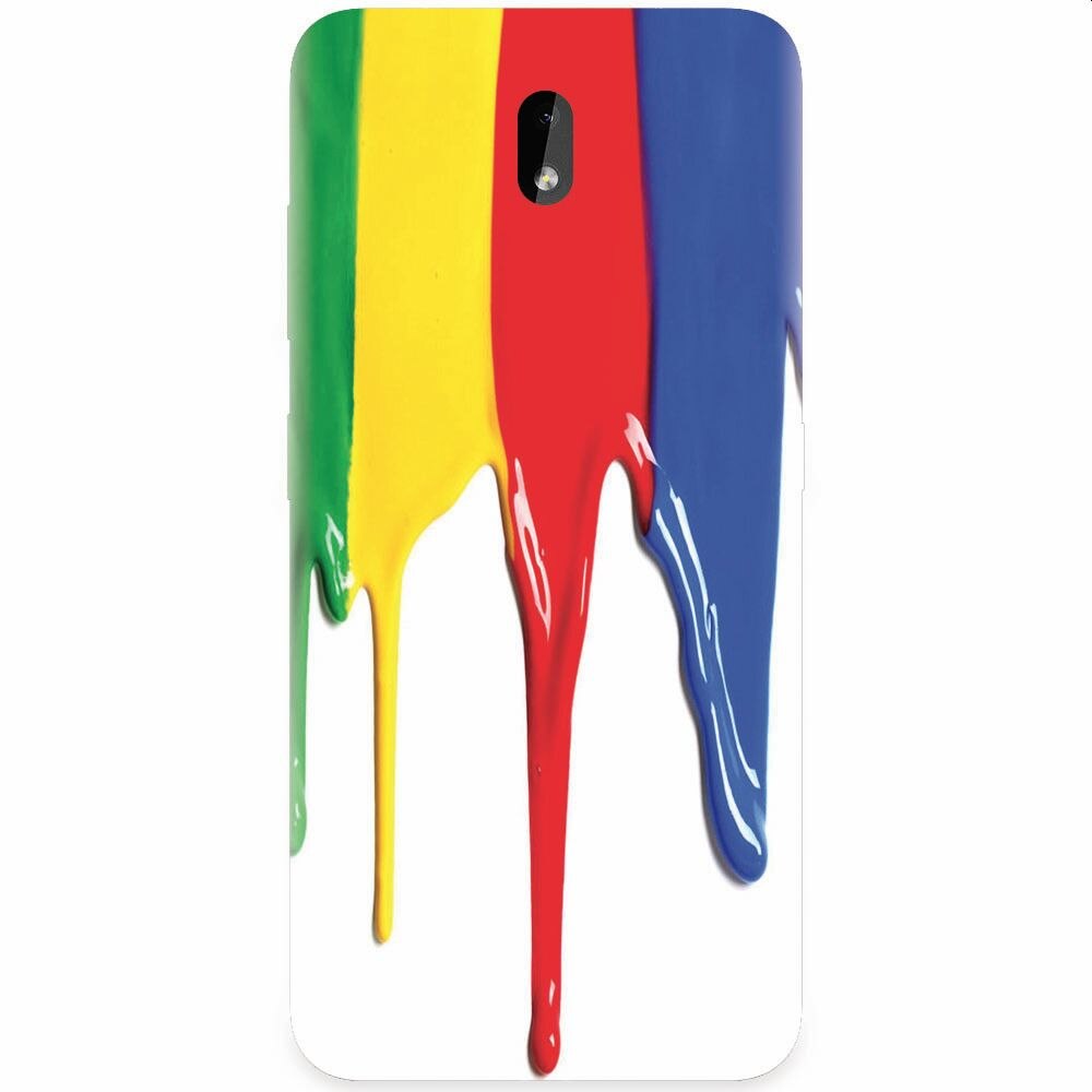 Husa silicon pentru Nokia 3.2, Dripping Colorful Paint