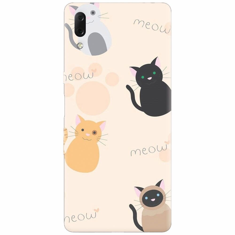 Husa silicon pentru Sony Xperia L3, Meow