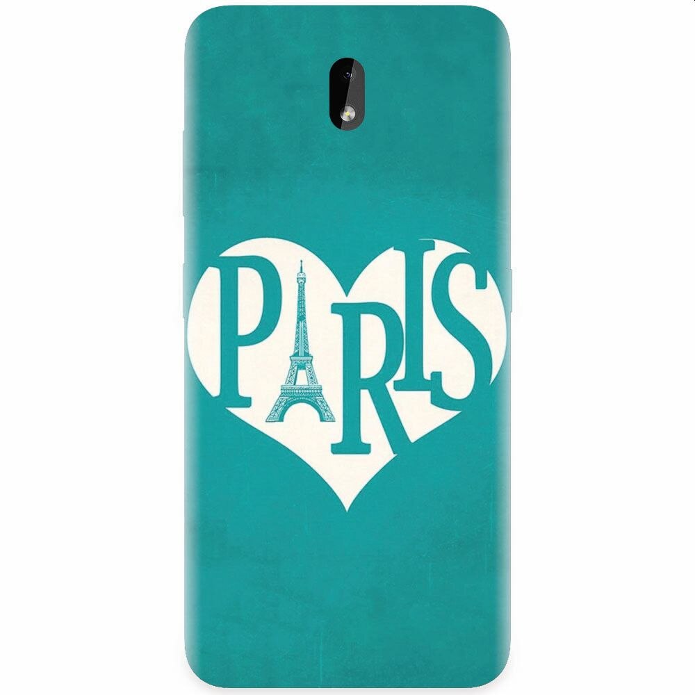 Husa silicon pentru Nokia 3.2, I Love Paris