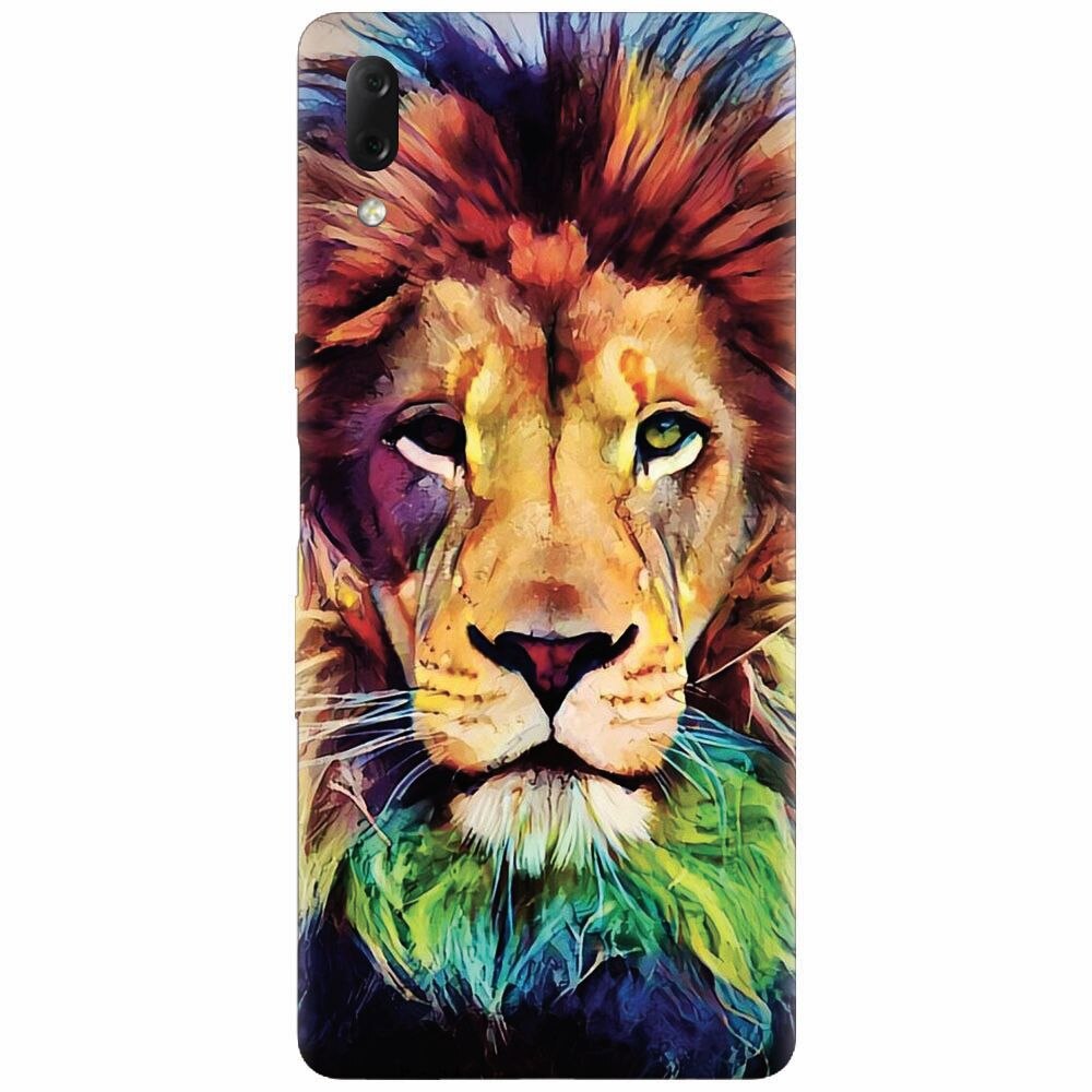 Husa silicon pentru Sony Xperia L3, Colorfull Lion