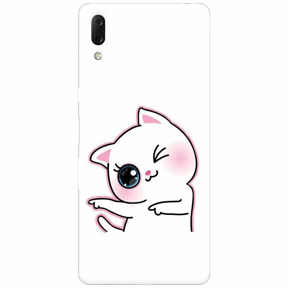 Husa silicon pentru Sony Xperia L3, Cute Kitty