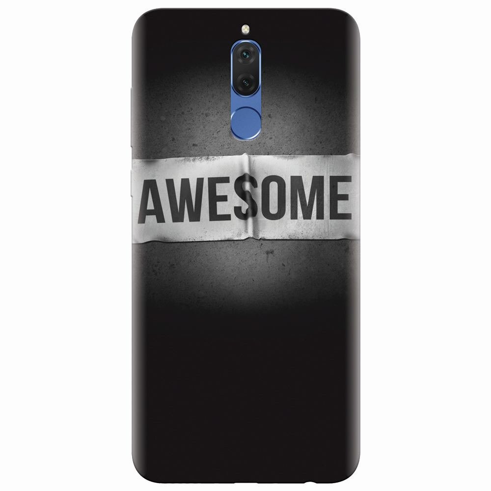 Husa silicon pentru Huawei Mate 10 Lite, Awesome Label Dark