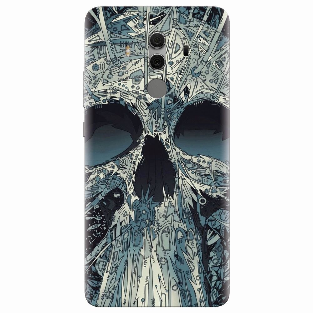 Husa silicon pentru Huawei Mate 10 Pro, Abstract Skull Artwork Illustration
