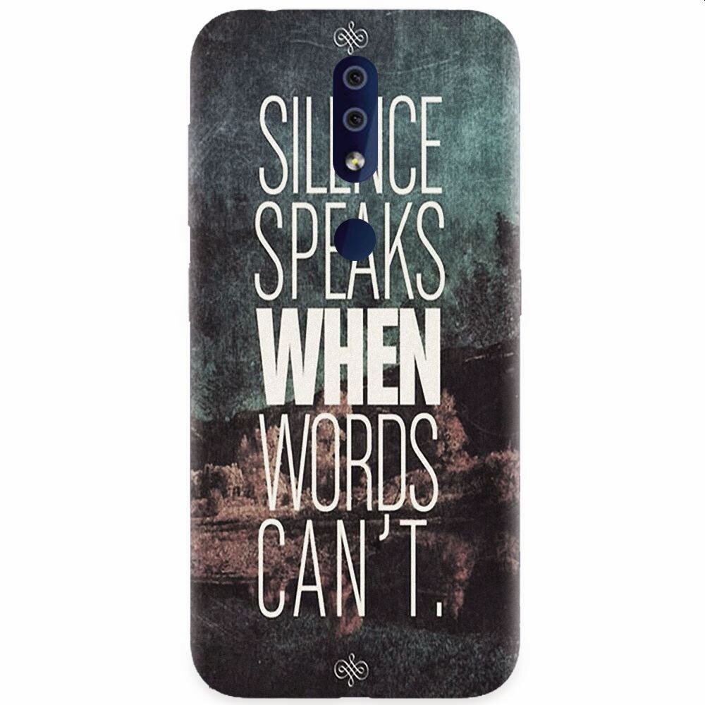 Husa silicon pentru Nokia 4.2, Silence Speaks When Word Cannot