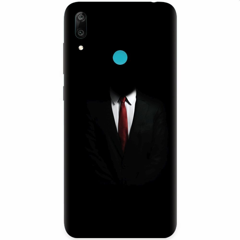 Husa silicon pentru Huawei Y7 2019, Mystery Man In Suit