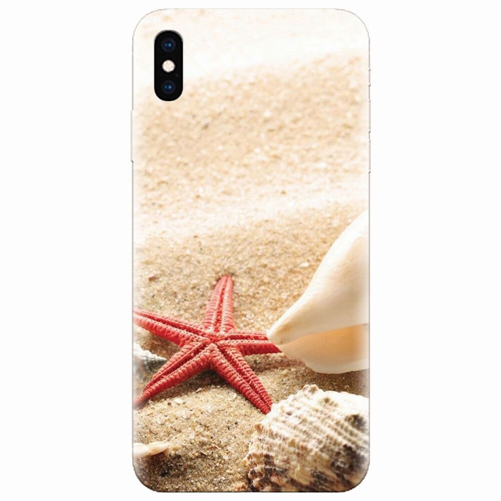 Husa silicon pentru Apple Iphone XS, Beach Shells And Starfish