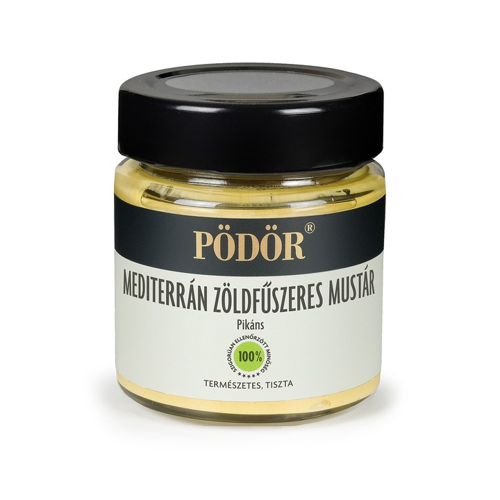 Mediterrán zöldfűszeres mustár – pikáns, 130 g