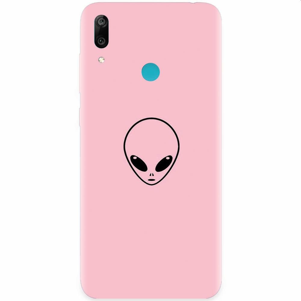 Husa silicon pentru Huawei Y7 Prime 2019, Pink Alien