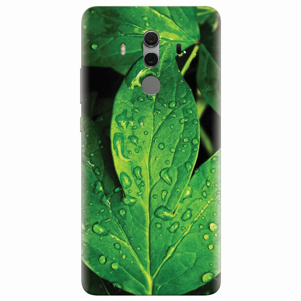 Husa silicon pentru Huawei Mate 10 Pro, Leaves And Dew