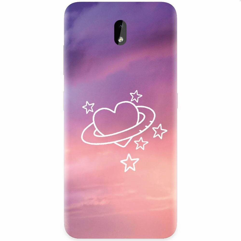 Husa silicon pentru Nokia 3.2, Galaxy Heart