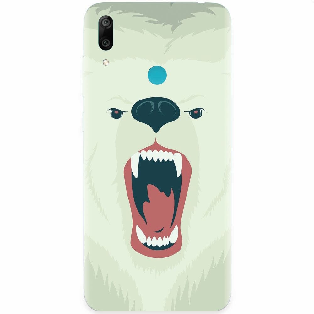 Husa silicon pentru Huawei Y7 Prime 2019, Fierce Polar Bear Winter