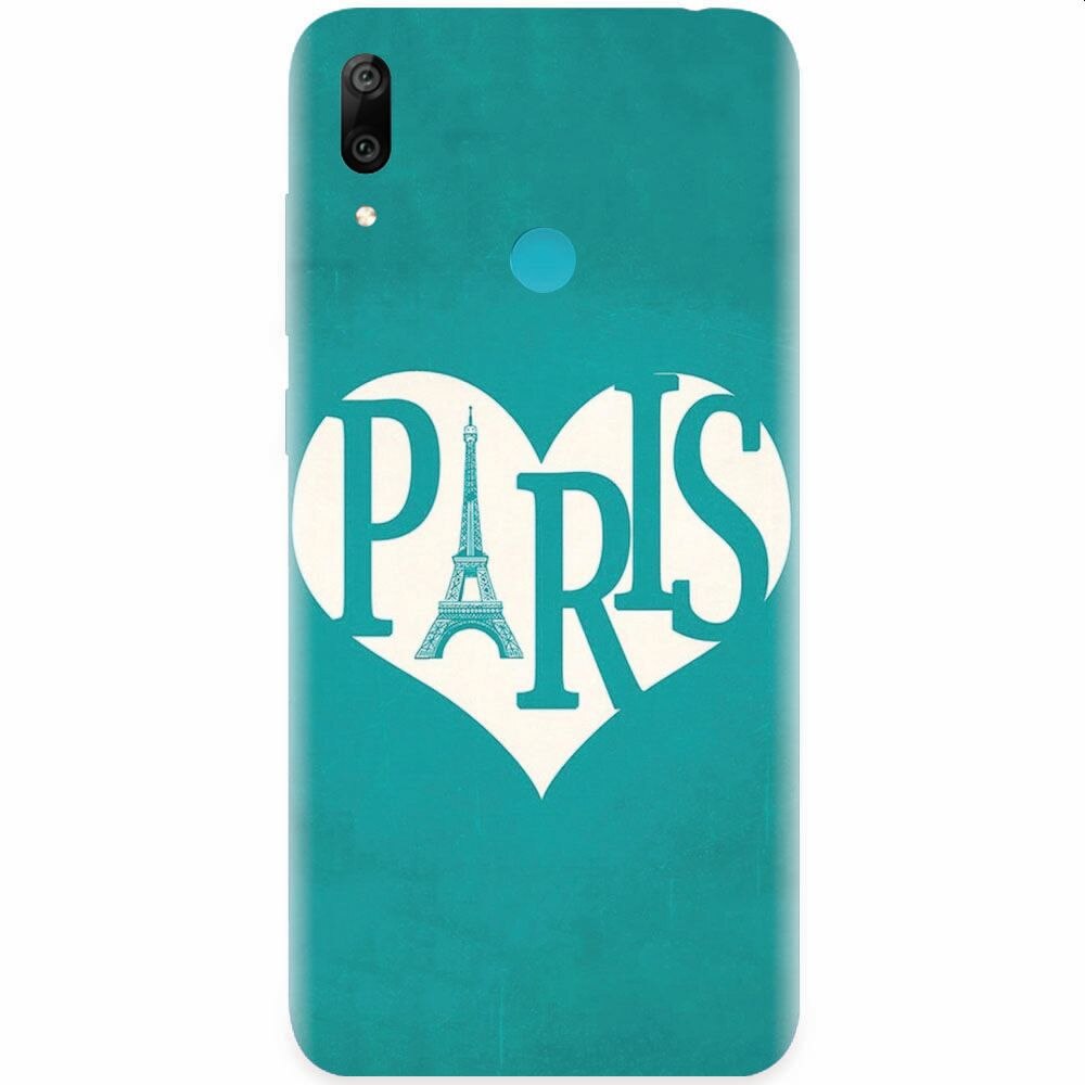 Husa silicon pentru Huawei Y7 2019, I Love Paris