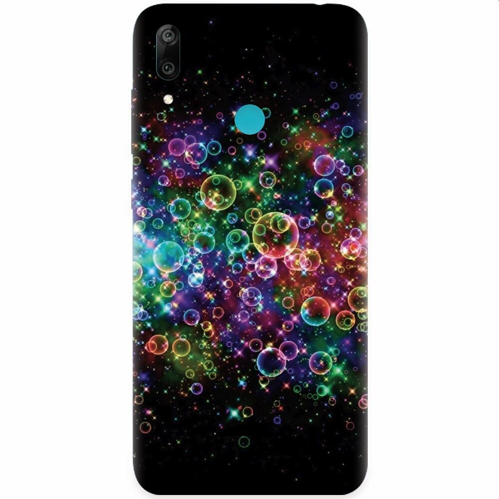 Husa silicon pentru Honor Play, Rainbow Colored Soap Bubbles