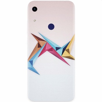 Husa silicon pentru Honor Play 8A, Abstract Minimalistic Colors Triangles Husa silicon pentru Honor Play 8A, Abstract Minimalistic Colors Triangles