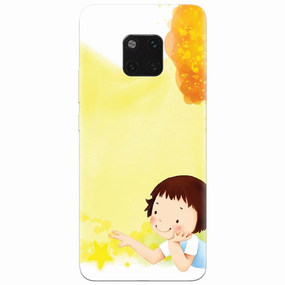 Husa silicon pentru Huawei Mate 20 Pro, Child Autumn Paint Hd