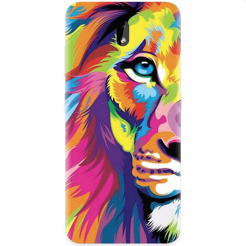 Husa silicon pentru Nokia 3.2, Colorfull Lion 002
