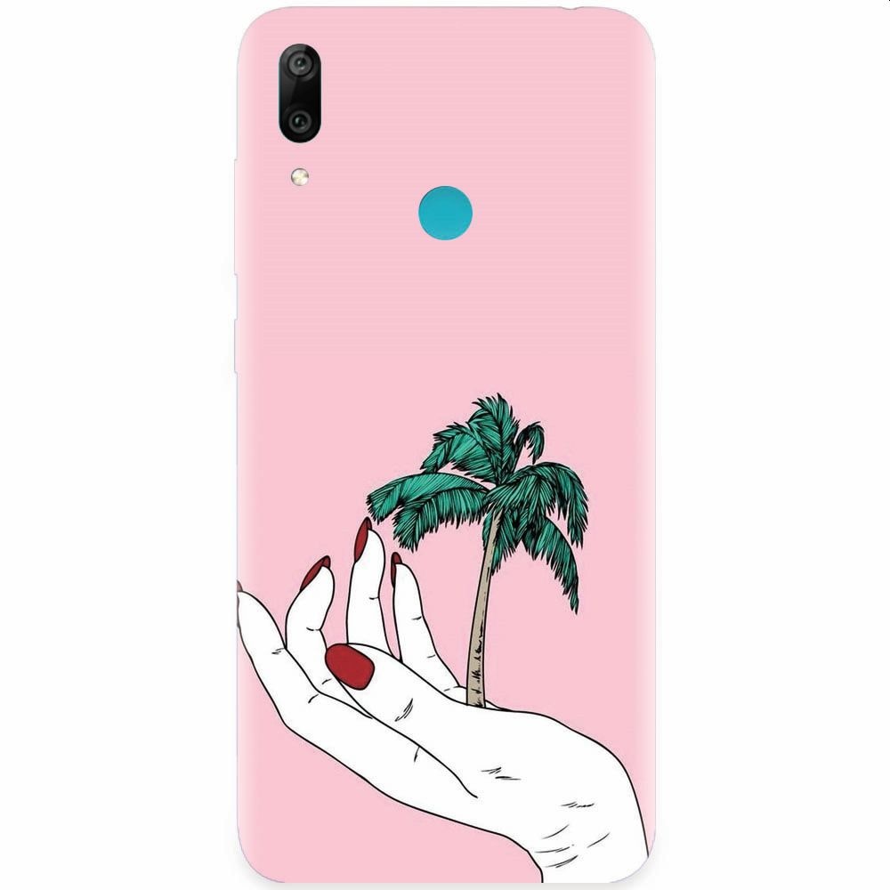Husa silicon pentru Honor Play, Palm Tree
