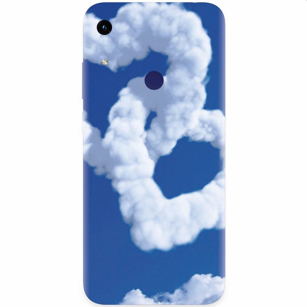 Husa silicon pentru Honor Play 8A, Heart Shaped Clouds Blue Sky