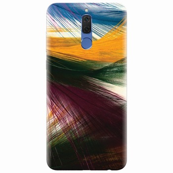 Husa silicon pentru Huawei Mate 10 Lite, Colorful Peacock Feathers Husa silicon pentru Huawei Mate 10 Lite, Colorful Peacock Feathers