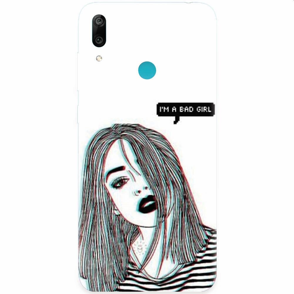 Husa silicon pentru Huawei Y7 2019, Im A Bad Girl