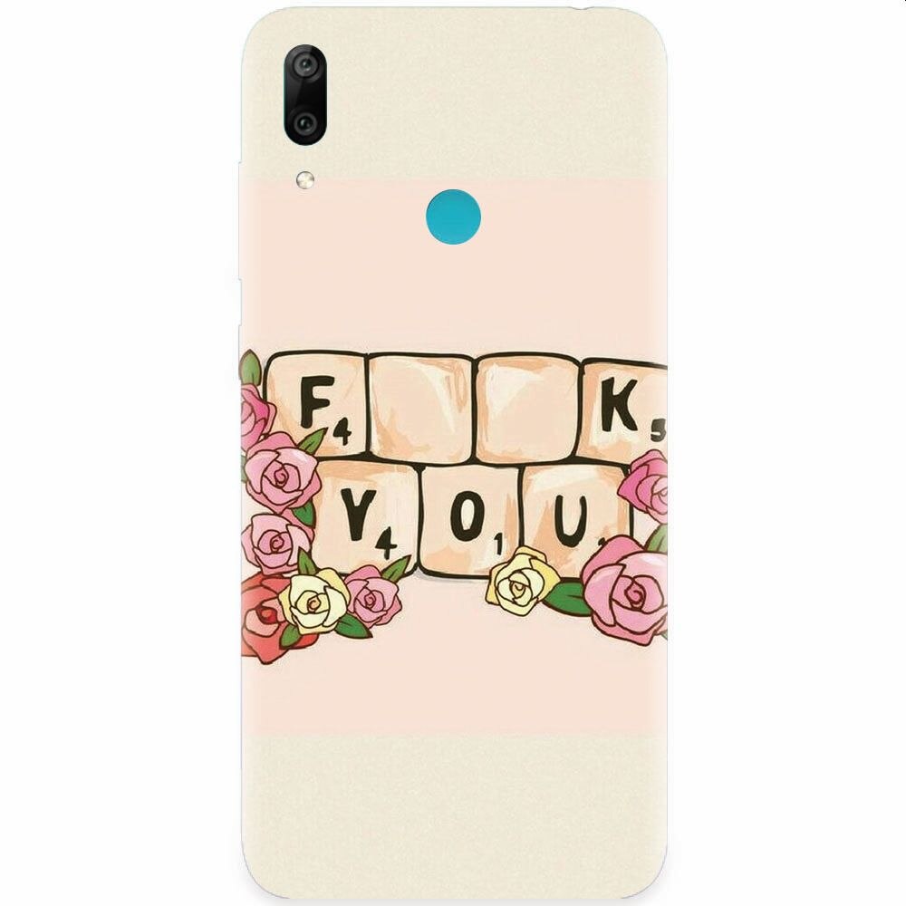 Husa silicon pentru Huawei Y7 2019, Scrabble
