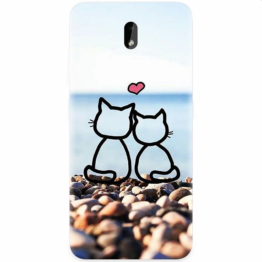 Husa silicon pentru Nokia 3.2, In Love Cats
