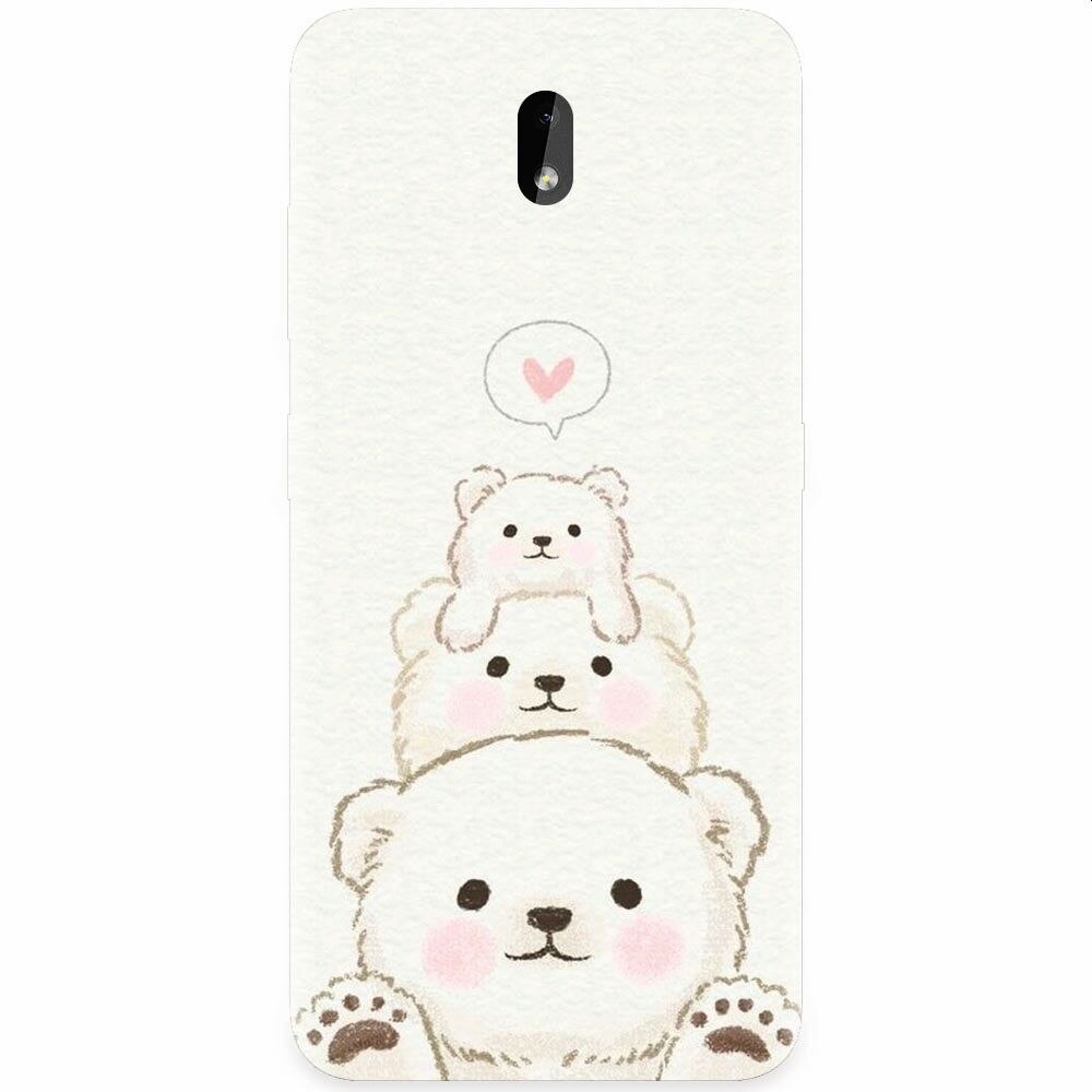 Husa silicon pentru Nokia 3.2, Bear Family