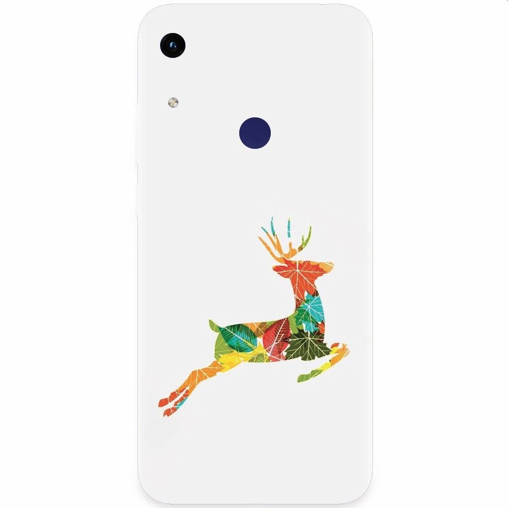 Husa silicon pentru Honor Play 8A, Colorful Reindeer Jump Illustration