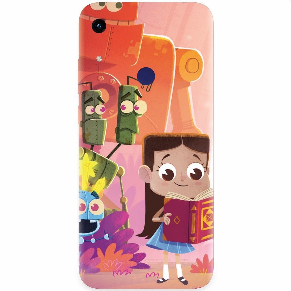 Husa silicon pentru Honor Play 8A, Children Kids Robots Illustration Colorful K