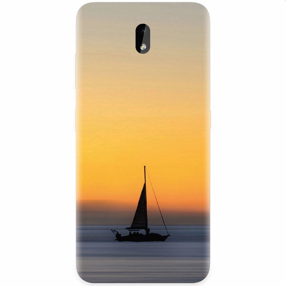 Husa silicon pentru Nokia 3.2, Wind Sail Boat Ocean Sunset
