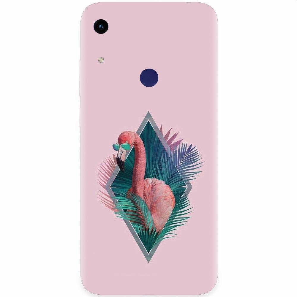 Husa silicon pentru Honor Play 8A, Flamingo With Sunglass