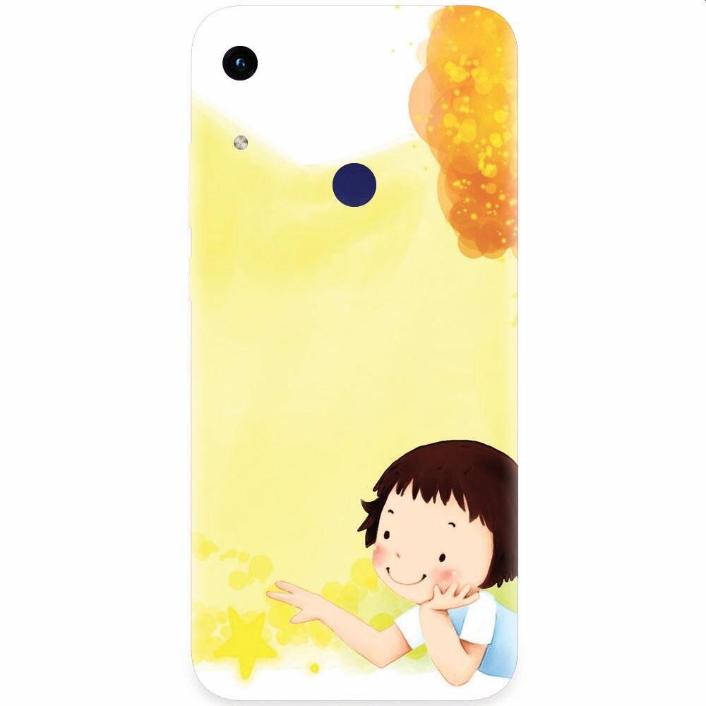 Husa silicon pentru Honor Play 8A, Child Autumn Paint Hd