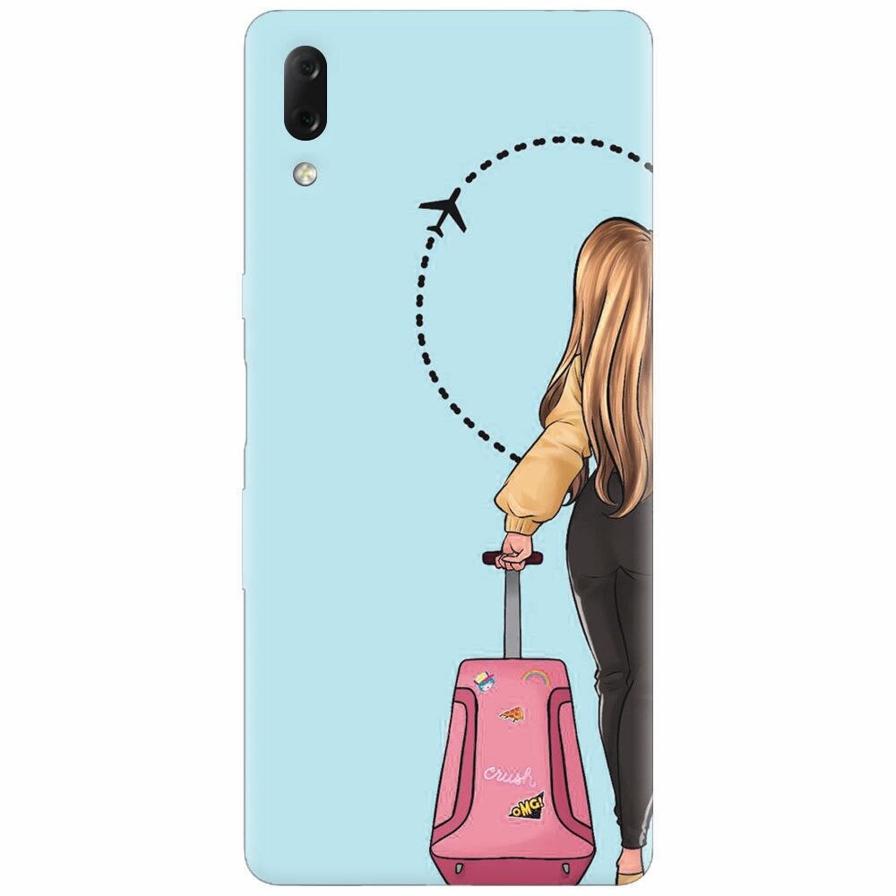 Husa silicon pentru Sony Xperia L3, Travel Girl