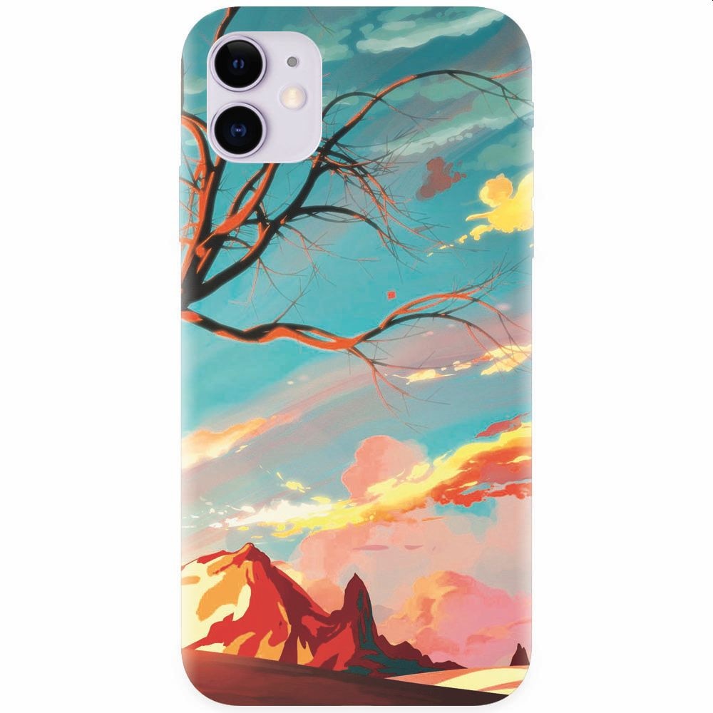 Husa silicon pentru Apple Iphone 11, Artistic Landscape
