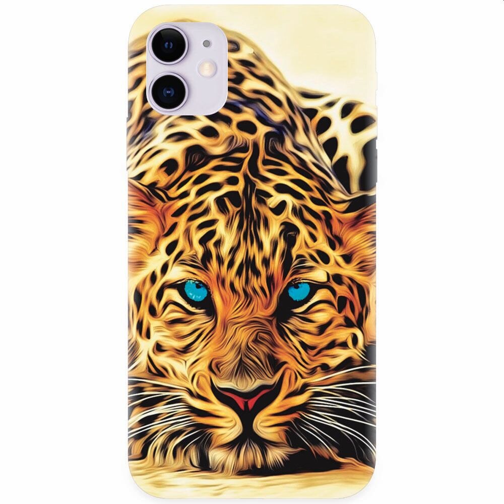 Husa silicon pentru Apple Iphone 11, Animal Tiger