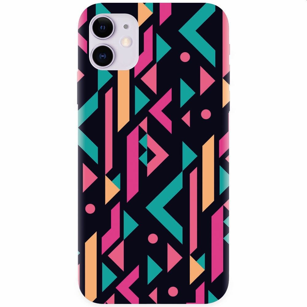 Husa silicon pentru Apple Iphone 11, Alien Geometrics
