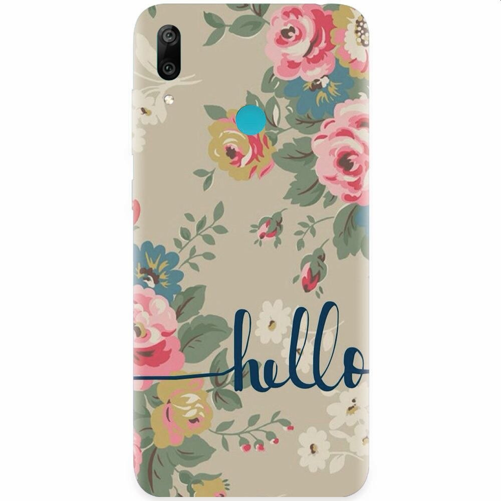 Husa silicon pentru Huawei Y7 2019, Cute Flower Phone