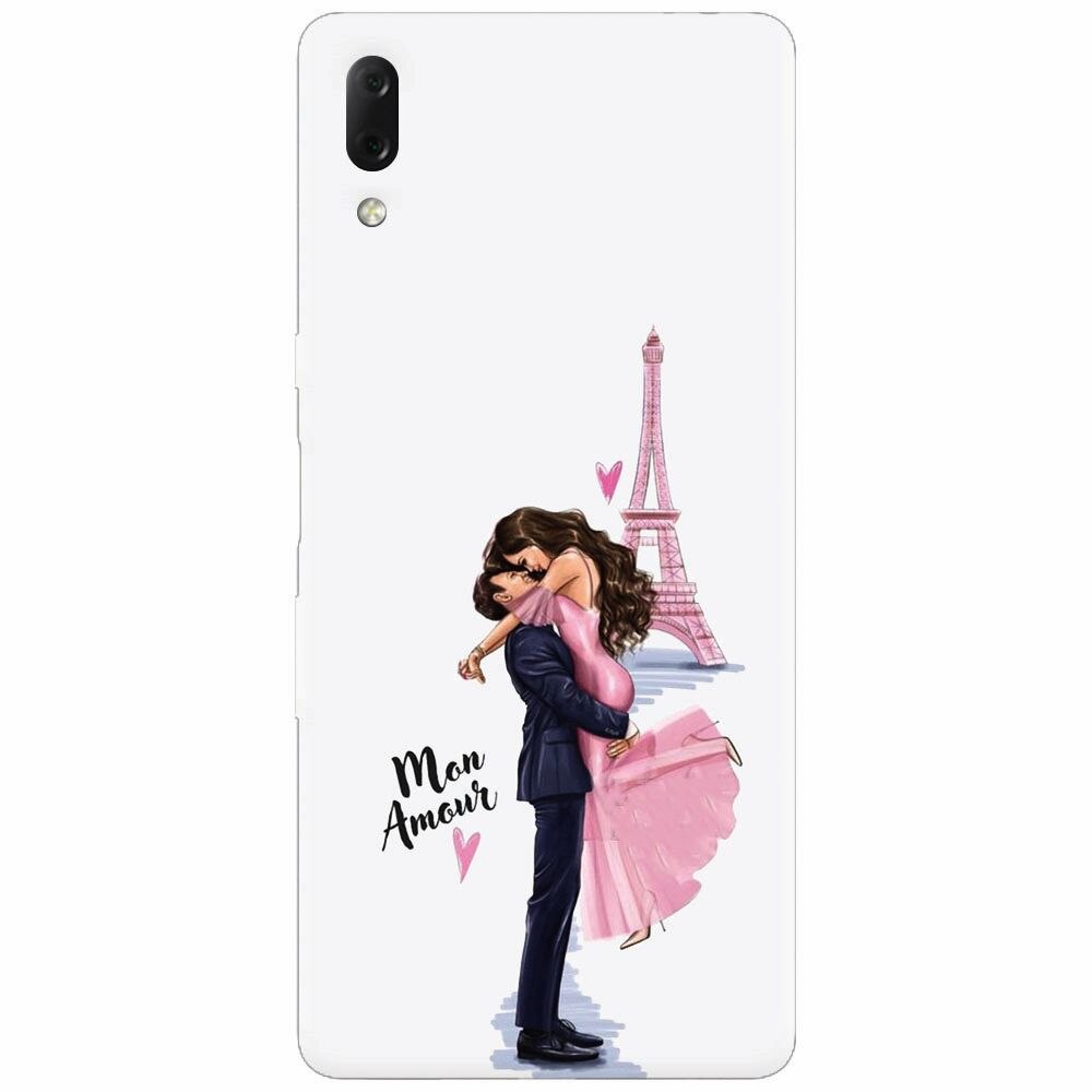 Husa silicon pentru Sony Xperia L3, Paris Love Mon Amour