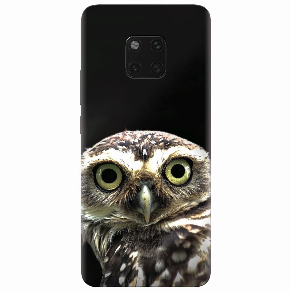 Husa silicon pentru Huawei Mate 20 Pro, Owl In The Dark