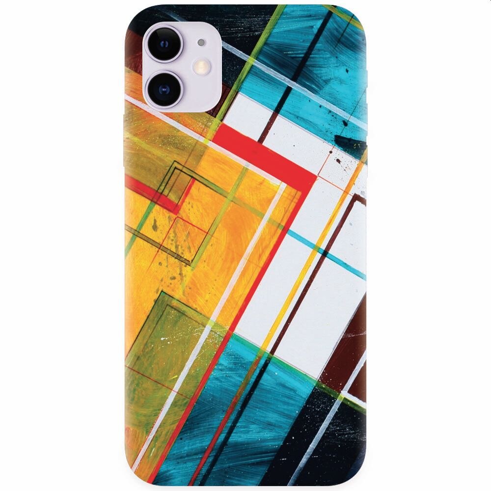 Husa silicon pentru Apple Iphone 11, Abstraction Color Shape