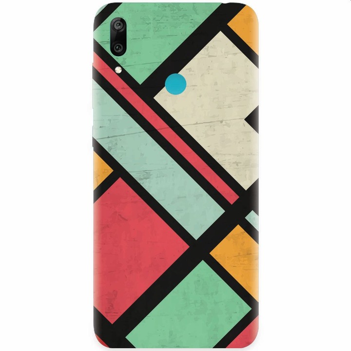 Husa din silicon compatibila cu Honor Play, Retro Grunge