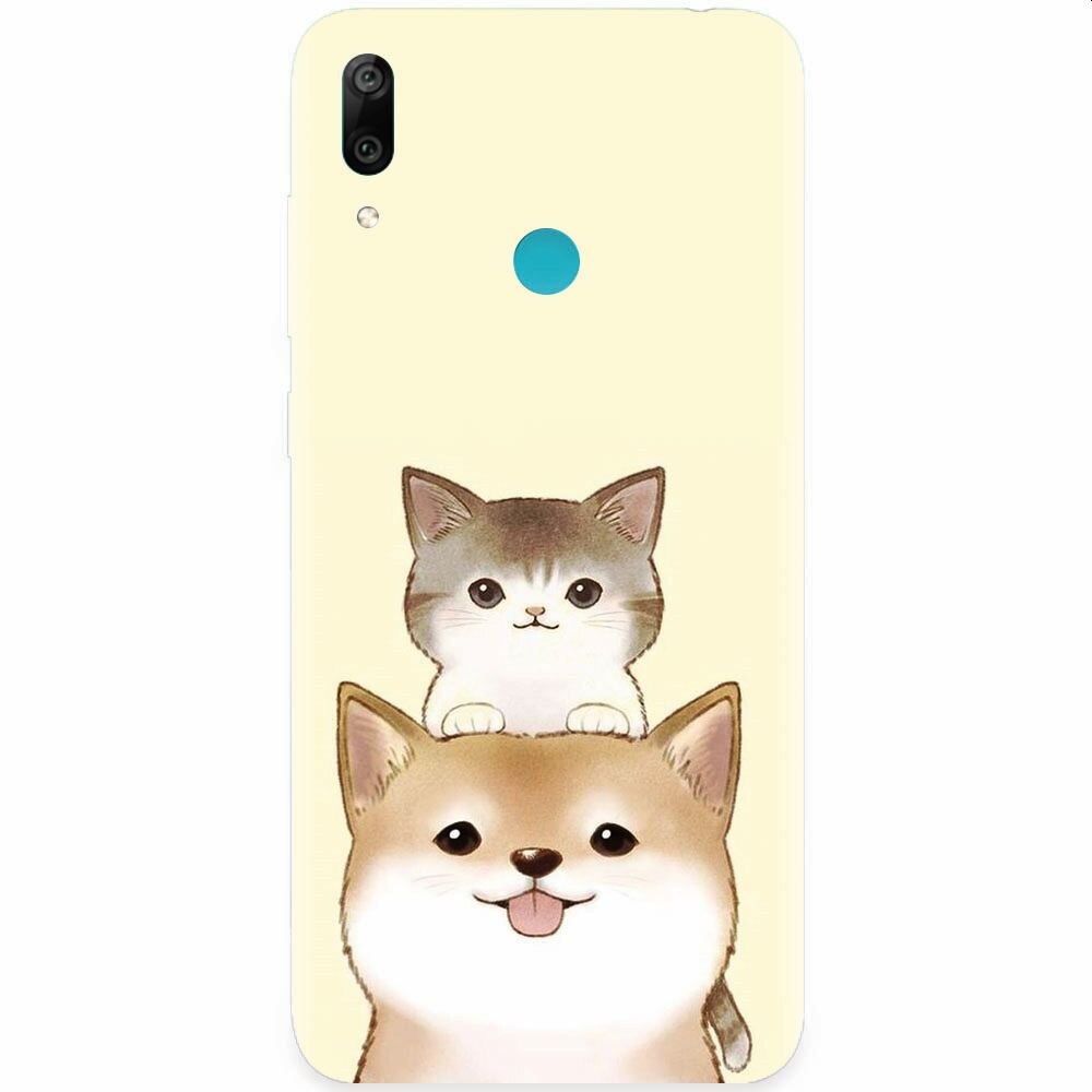Husa silicon pentru Honor Play, Two Cat