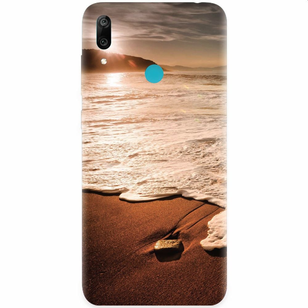 Husa silicon pentru Honor Play, Sunset Foamy Beach Wave